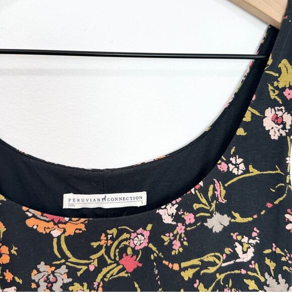 Peruvian Connection Turkish Floral Sleeveless Dress Medium Multicolor Small - Picture 5 of 5